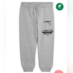 Mini Rodini Gray Sweatpants with Print polar bear.